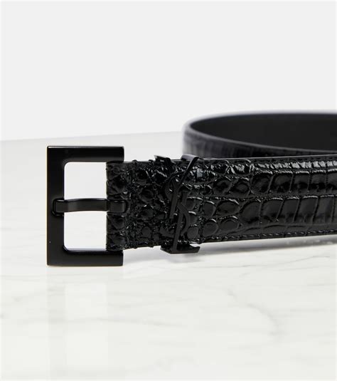 yves saint laurent belt crocodile|CASSANDRE belt in crocodile.